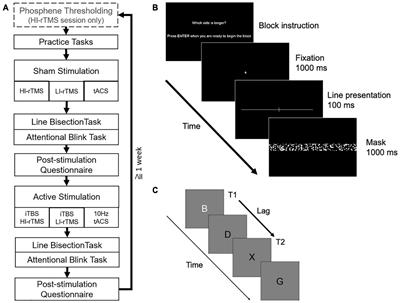 Offline Parietal Intermittent Theta Burst Stimulation or Alpha Frequency Transcranial Alternating Current Stimulation Has No Effect on Visuospatial or Temporal Attention